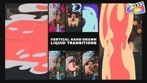 Vertical Hand Drawn Liquid Transitions | FCPX