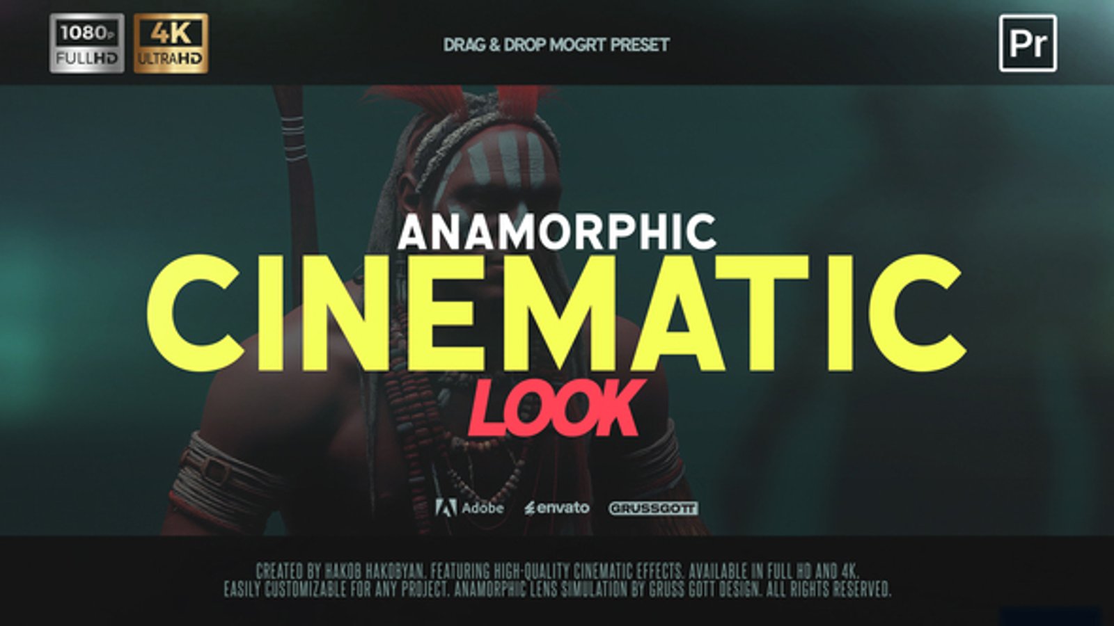 Cinematic Anamorphic Film Look Effects Pack, Elements ft. letterbox ...