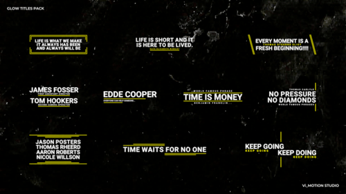 Dynamic Text and Lower Thirds with Glowing Line Animations