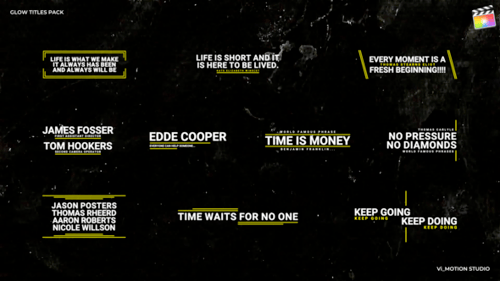 Modern Glowing Text Title and Lower Third Pack