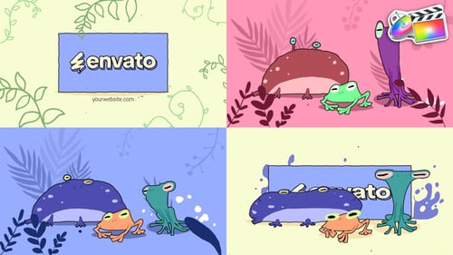 Cartoon Frogs Logo for FCPX