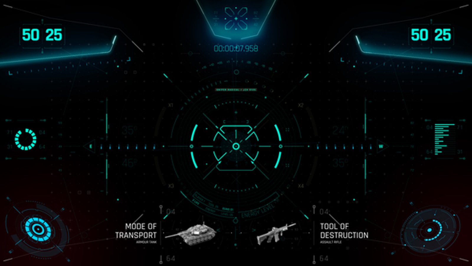 Futuristic HUD UI for Game Controller and Sci-Fi Displays, Elements ft ...