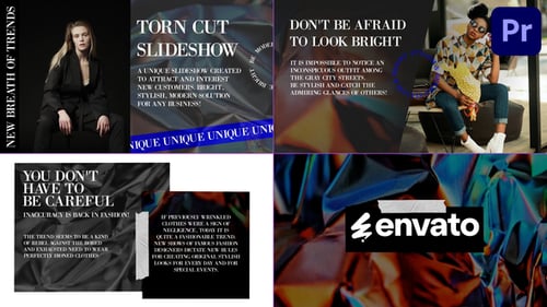 Torn Cut Slides for Premiere Pro
