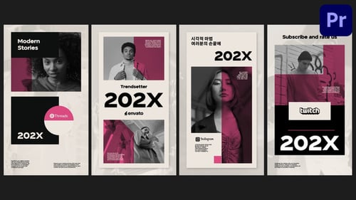 Modern Dynamic Vertical Social Media Stories