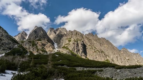 Clouds in Alps Mountains