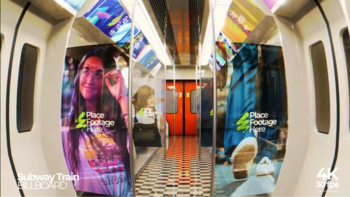 Subway Train Billboard Mockup Premiere