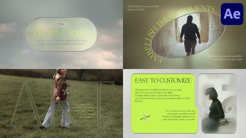 Apresentação de slides do Cloudy Glass para After Effects