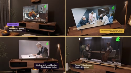 Abridor de pantalla de TV moderno