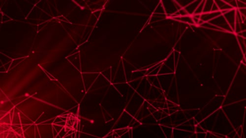 Abstract Red Plexus Lines and Dots Background