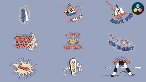 Cartoon Doodle Titles for DaVinci Resolve