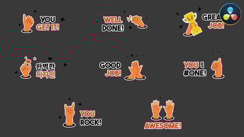 Animated Hand Gestures Typography Titles for Social Media and Presentations