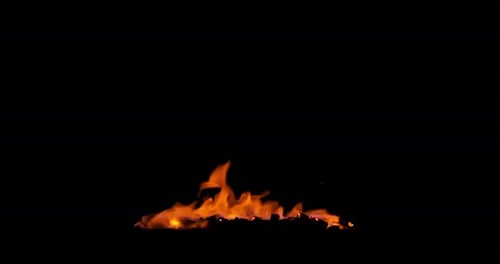 Real fire flame with strong wind. Simple video-integration, just select different blending modes.
