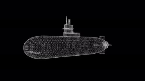 Hologram Submarine 4K Alpha Loop