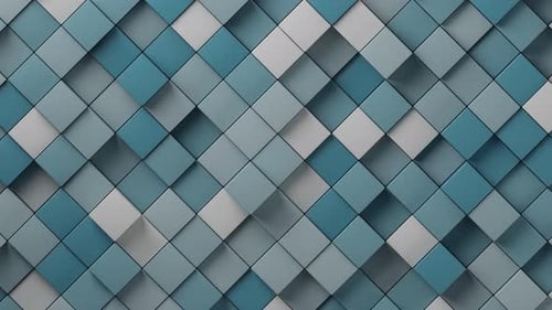 Animation mit blauen Würfeln