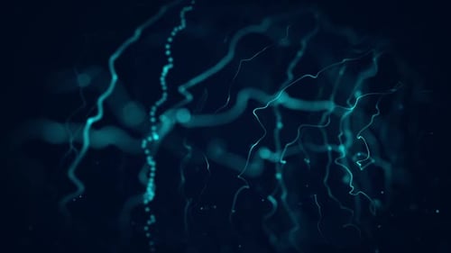 Fluid Abstract Particle Lines Technology Background