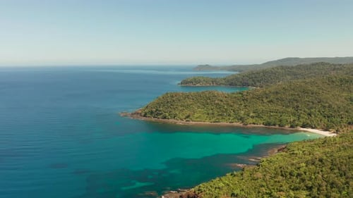 Tropical Island with Blue Lagoon