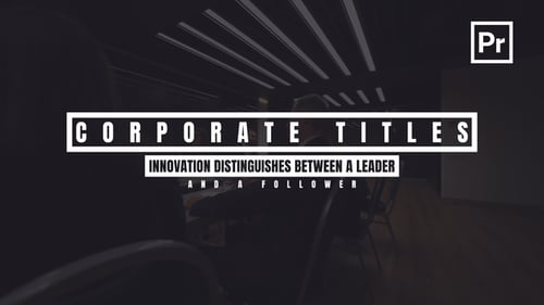 Corporate Titles | Premiere Pro