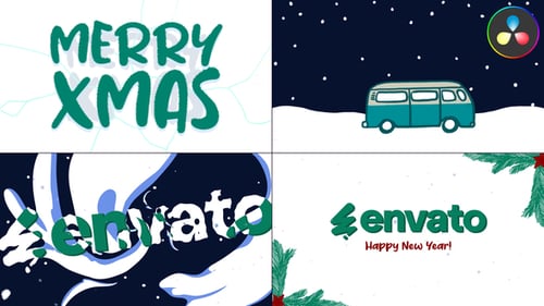 Hand Drawn Xmas Logo for DaVinci Resolve