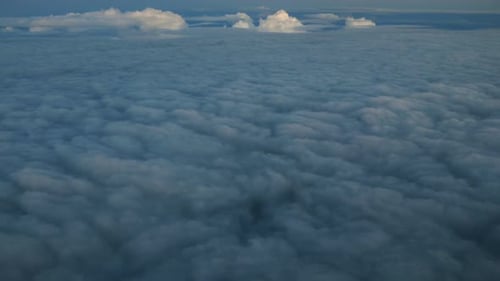 Aerial View of Rolling Clouds