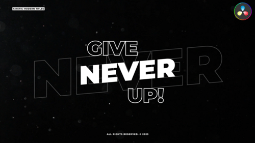 Kinetic Typography Titles \ DR