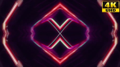 Dynamic Neon Geometric Tunnel Loop Backgrounds Pack