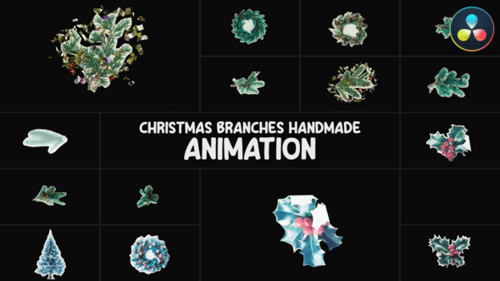 Christmas Branches Handmade Animation | DaVinci Resolve