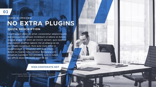 Clean Corporate Presentation Slides with Dynamic Geometric Transitions