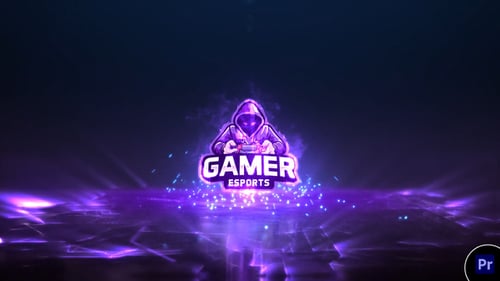 Energetic Glitch Particle Logo Reveal Intro