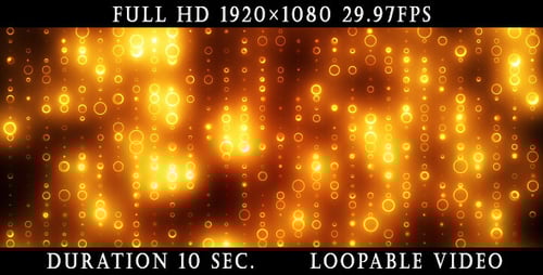 Abstract Glowing Gold Circles Background Loop
