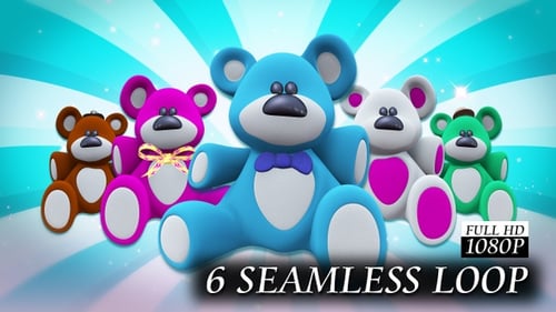 Cute Animated Teddy Bears Pack for Children's Celebrations
