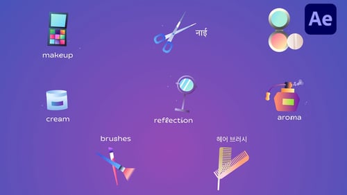 Beauty Icons And Titles for After Effects
