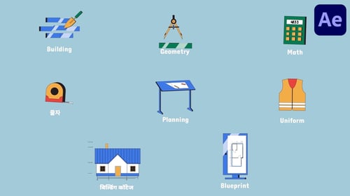 Engineering icons And Titles for After Effects