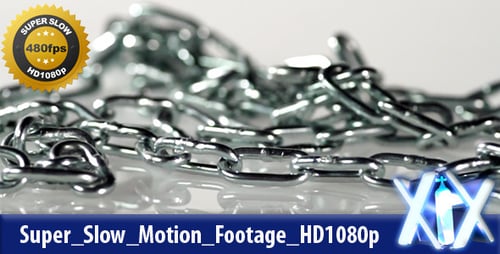 Silver Metal Chain Falling in Slow Motion