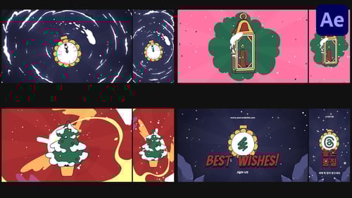 Animated Christmas Logo Reveal with Morphing Elements