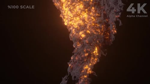 Realistic Fire and Smoke Animation Element