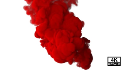 Dynamic Red Fluid Smoke Explosion Reveal Overlay