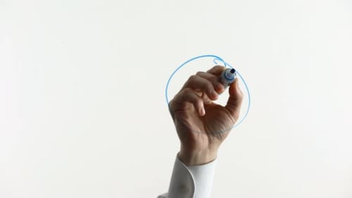 Hand Drawing Male and Female Gender Symbols