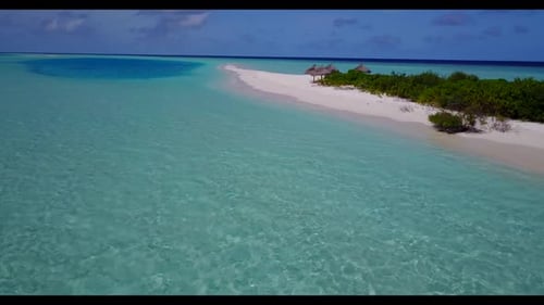 Aerial view nature of luxury sea view beach lifestyle by transparent sea and white sand background o