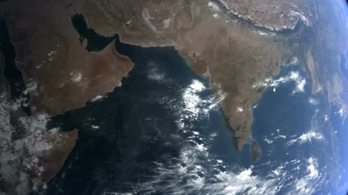 Global Earth Reveal from Space Animation