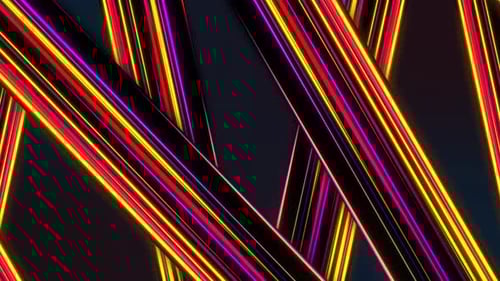 Abstract Neon Glowing Lines Dynamic Background Animation