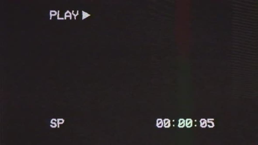 Retro VHS Playback Screen with Glitch and Timecode Overlay, Backgrounds ...