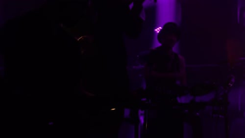Energetic Live Concert of a Rock Band