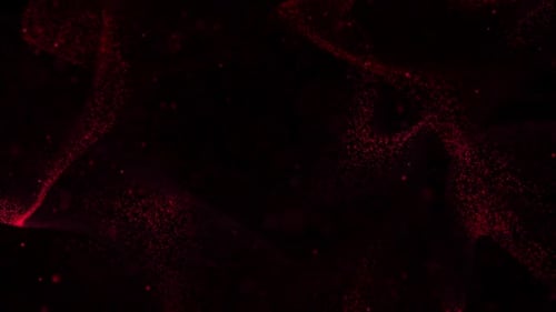 Boucle de fond de particules dynamiques rouges