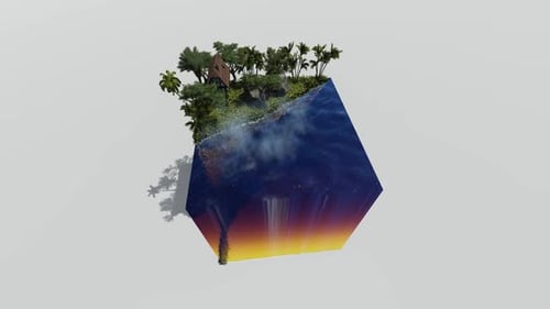 Isometric beach