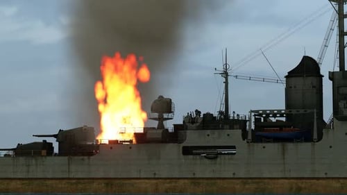 Burning Warships