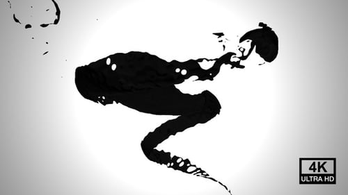 Fluid Black Ink Splatter Transition Reveal