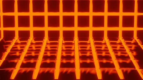 Lava Wall in Red and Orange in Seamless Loop
