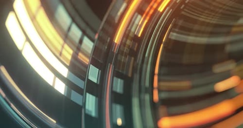 Futuristic Glowing Abstract Lines Technology Background Animation