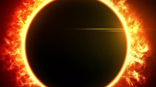 Fond bouclé Big Solar Eclipse 4K