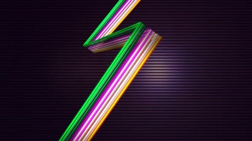 Elegant colorful lines against lined background